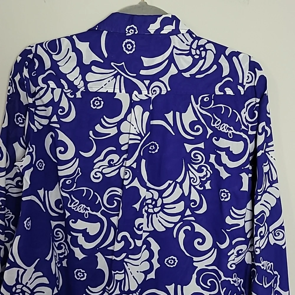 Lilly Pulitzer pullover shirt dress Sz XS Seahorse Beachy Vacation Resort - Picture 7 of 9